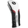 TaylorMade Golf Headcovers | White/Black/Red 2 TaylorMade Golf Headcovers | White/Black/Red -Golf Club Shop B15874 zoom D
