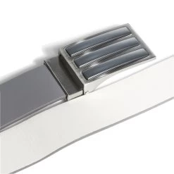 Adidas Reversible 3 Stripe Tour Golf Belt FI3130 -Golf Club Shop FI3130 3 HARDWARE Photography DetailView2 white