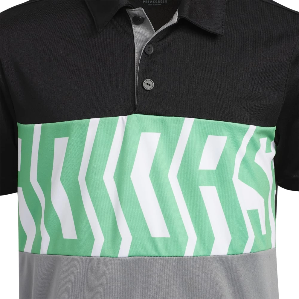 Adidas Junior Print Colorblock Polo Shirt H38824 4 Adidas Junior Print Colorblock Polo Shirt H38824 - Image 2
