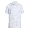 Adidas Junior Flag Golf Polo Shirt HD4952 -Golf Club Shop HD4952 1 APPAREL Photography FrontView white
