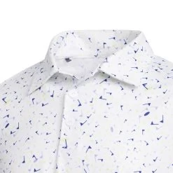 Adidas Junior Flag Golf Polo Shirt HD4953 -Golf Club Shop HD4953 4 APPAREL Photography DetailView1 white