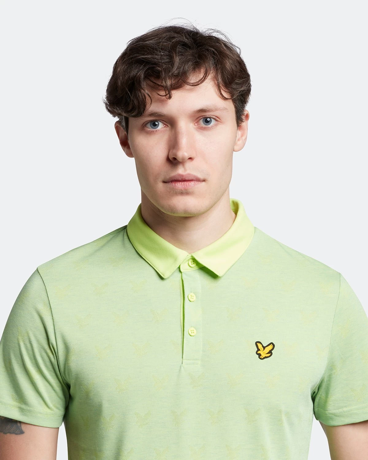 Lyle & Scott Jacquard Golf Polo Shirt SP1562G 5 Lyle & Scott Jacquard Golf Polo Shirt SP1562G - Image 3