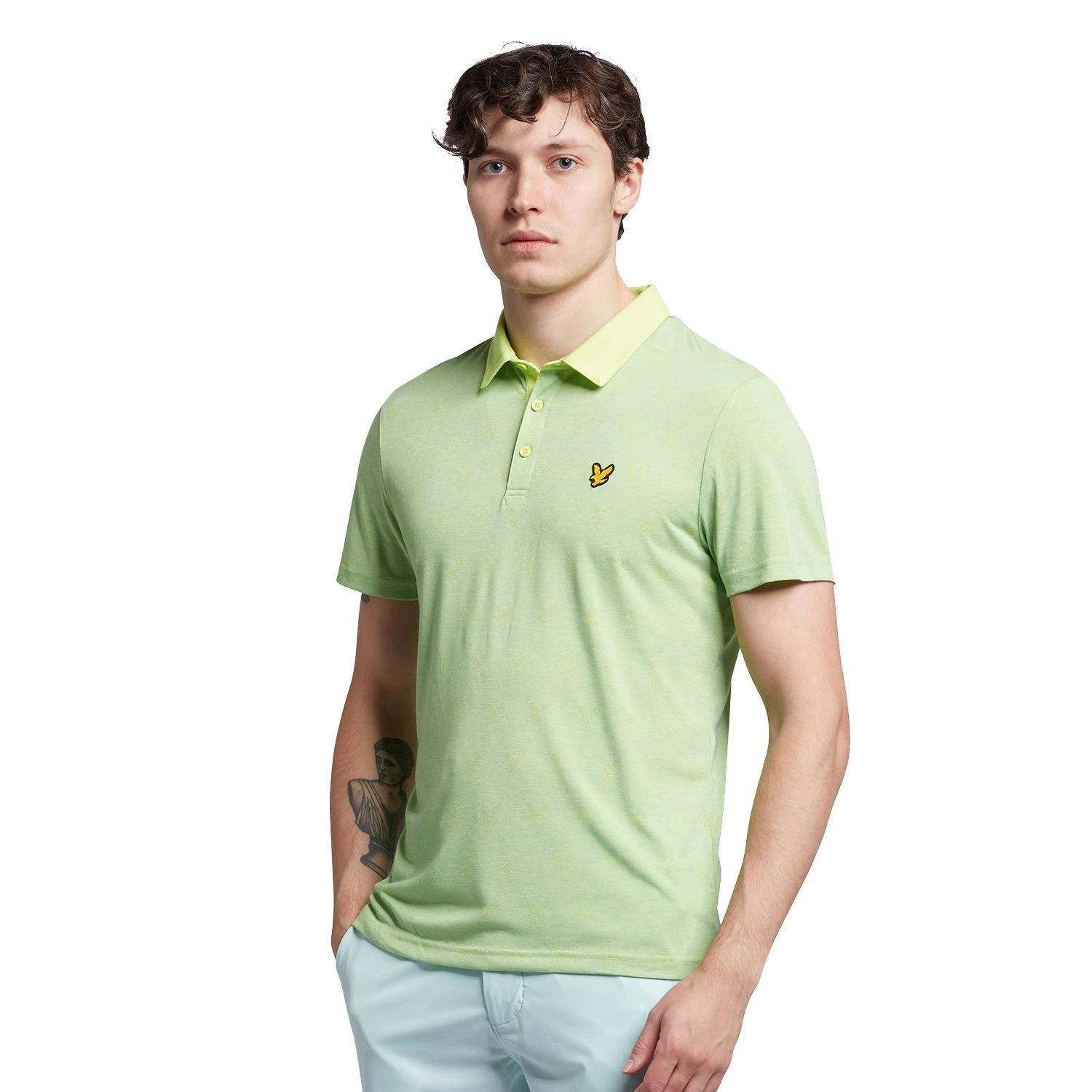 Lyle & Scott Jacquard Golf Polo Shirt SP1562G 3 Lyle & Scott Jacquard Golf Polo Shirt SP1562G