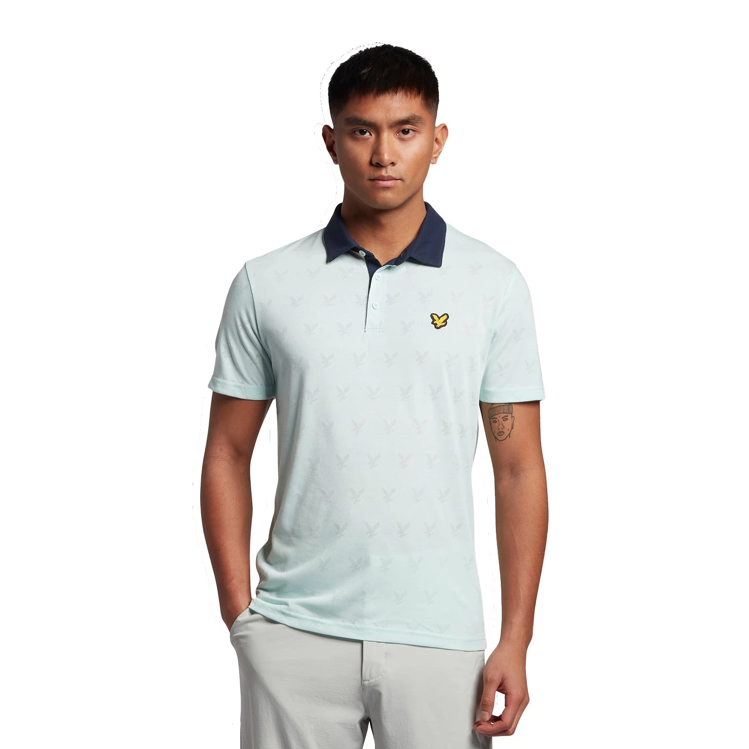 Lyle & Scott Jacquard Golf Polo Shirt SP1562G 3 Lyle & Scott Jacquard Golf Polo Shirt SP1562G