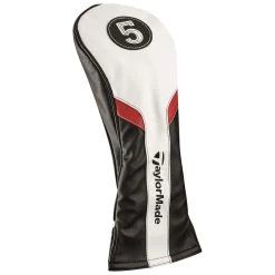 TaylorMade Golf Headcovers | White/Black/Red -Golf Club Shop M71107 zoom D