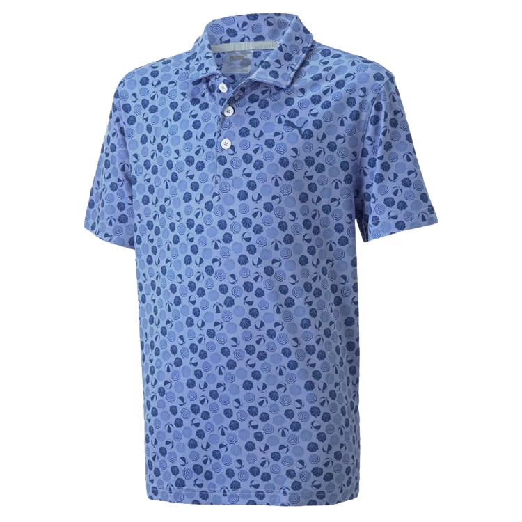 Puma Junior Mattr Beach Trip Golf Polo Shirt 537260 3 Puma Junior Mattr Beach Trip Golf Polo Shirt 537260