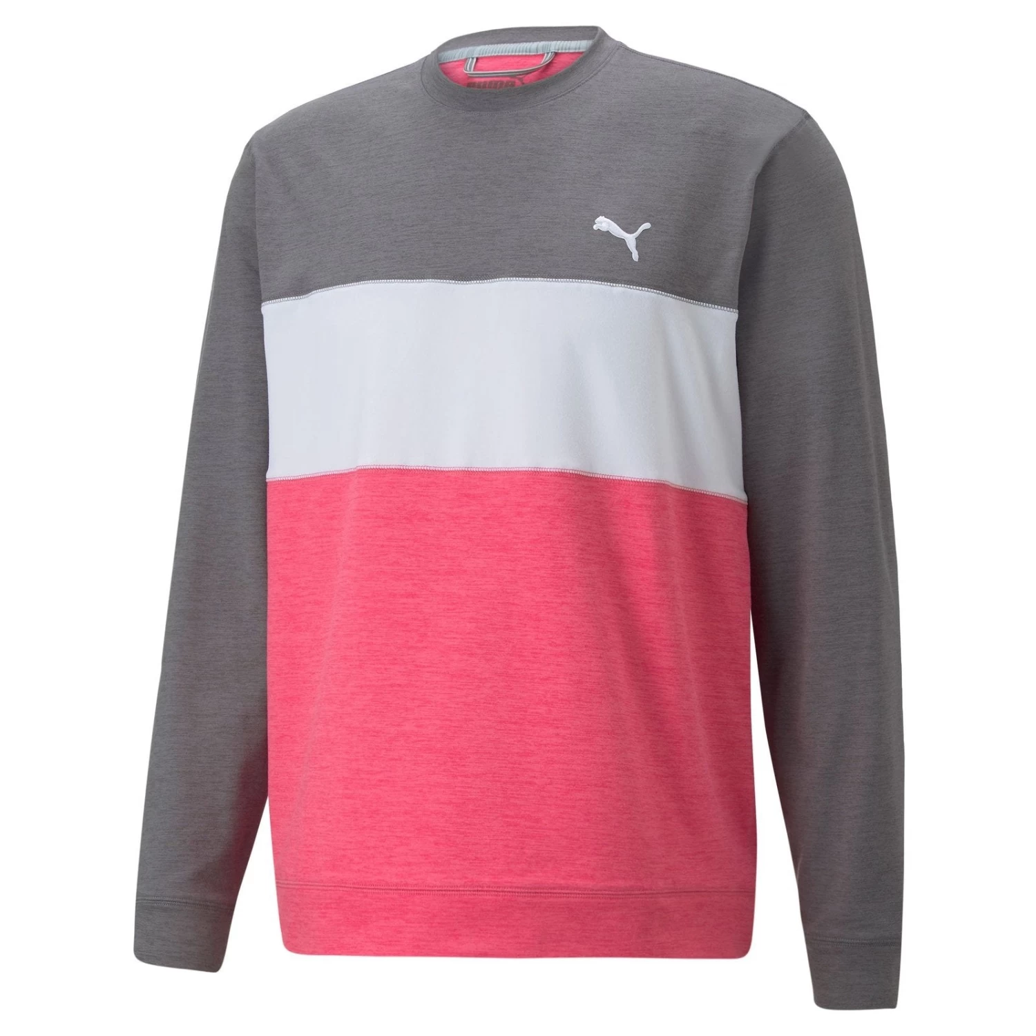 Puma Cloudspun Colourblock Crew Neck Golf Mid Layer 535458 3 Puma Cloudspun Colourblock Crew Neck Golf Mid Layer 535458